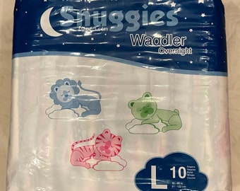 Vintage Snuggies (Tykables) Waddlers Overnights Bag - Plastic Back