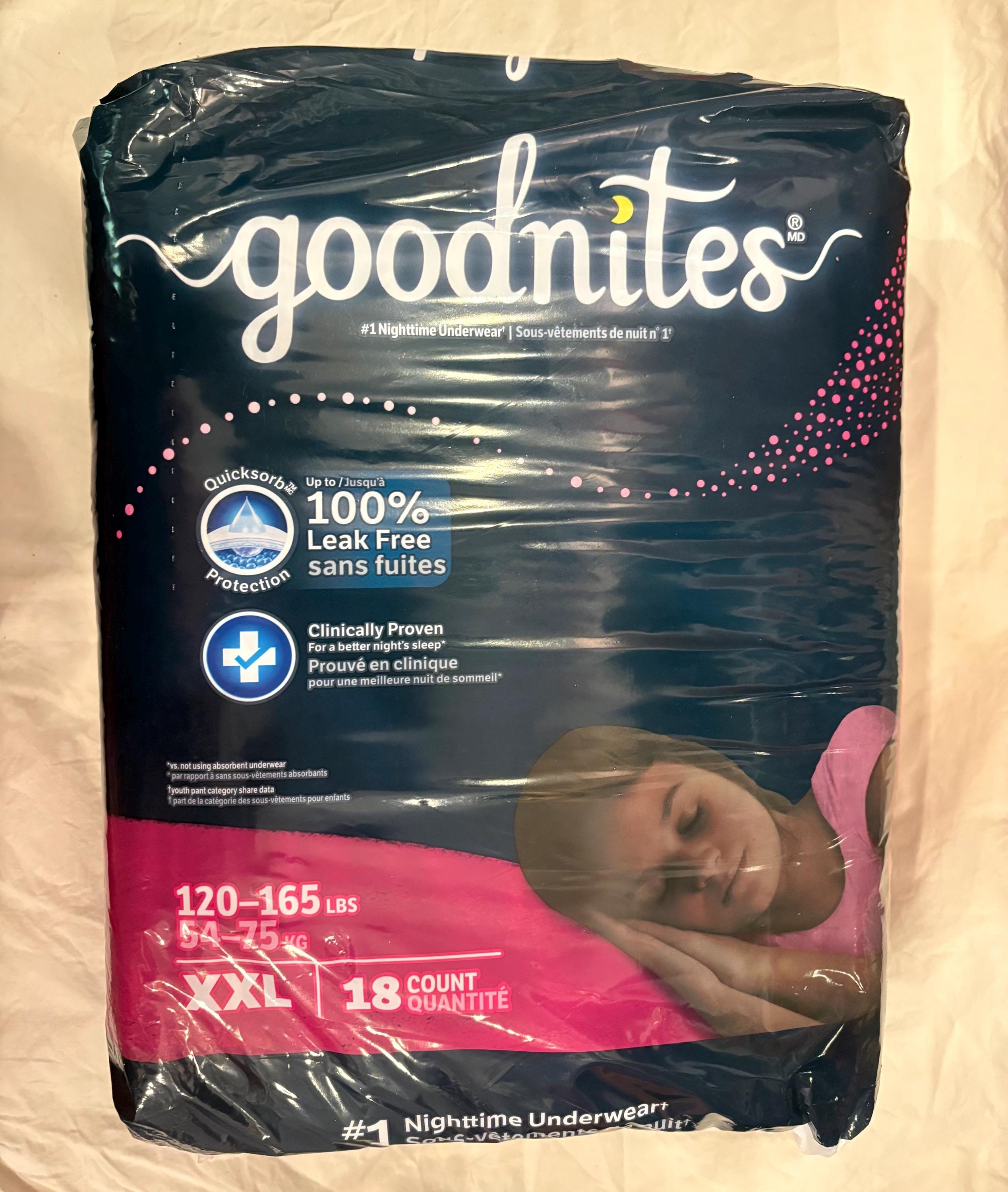 Huggies Goodnites XXL Packs of 18 - Etsy