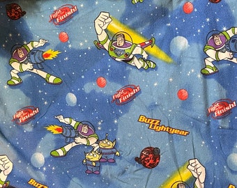 Vintage Buzz Lightyear Twin Flannel Bedsheet Set