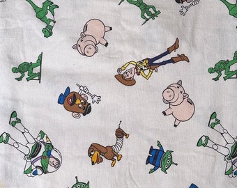 Vintage Toystory Twin Cotton Flat Sheet