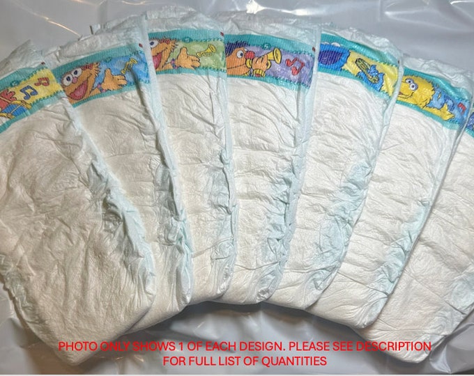 Vintage Pampers Baby Dry Size 5 Sesame Street Diapers - Etsy