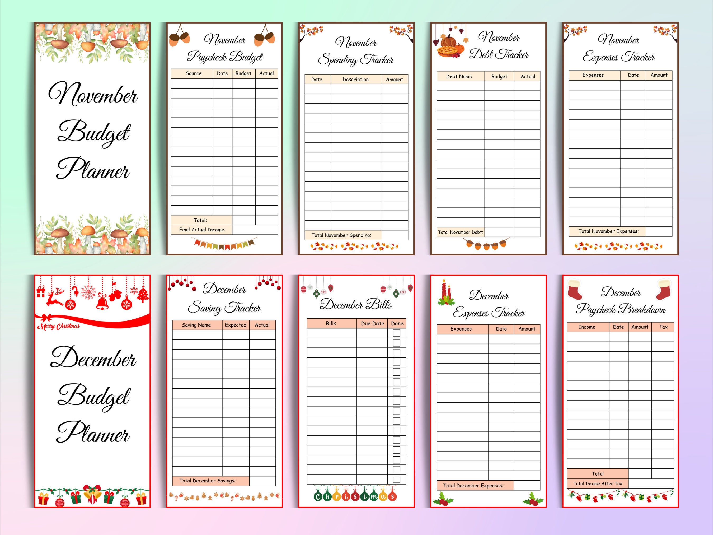 Budget Planner Printable Budget Binder Budget Planner - Etsy