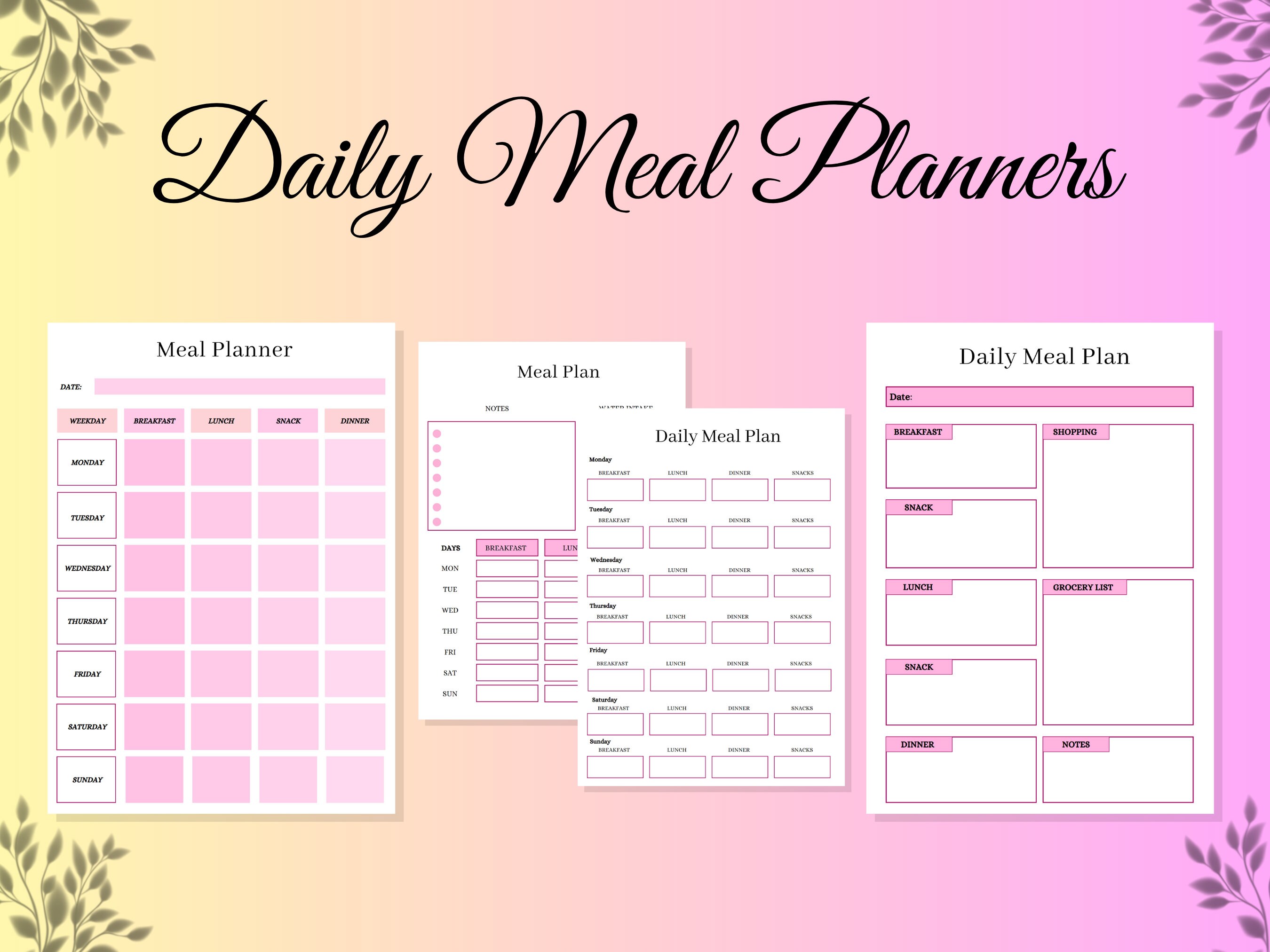 Meal Planner Printable Weekly Meal Planner Daily Meal Planner meal-planner-printable-weekly-meal-planner-daily-meal-planner