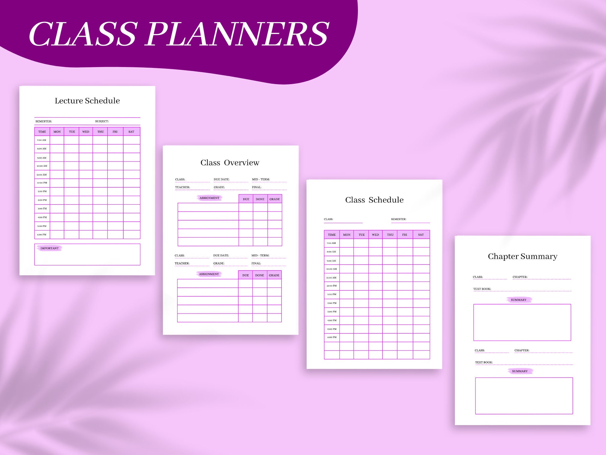 Student Planner Printable Study Planner Printable College Etsy
