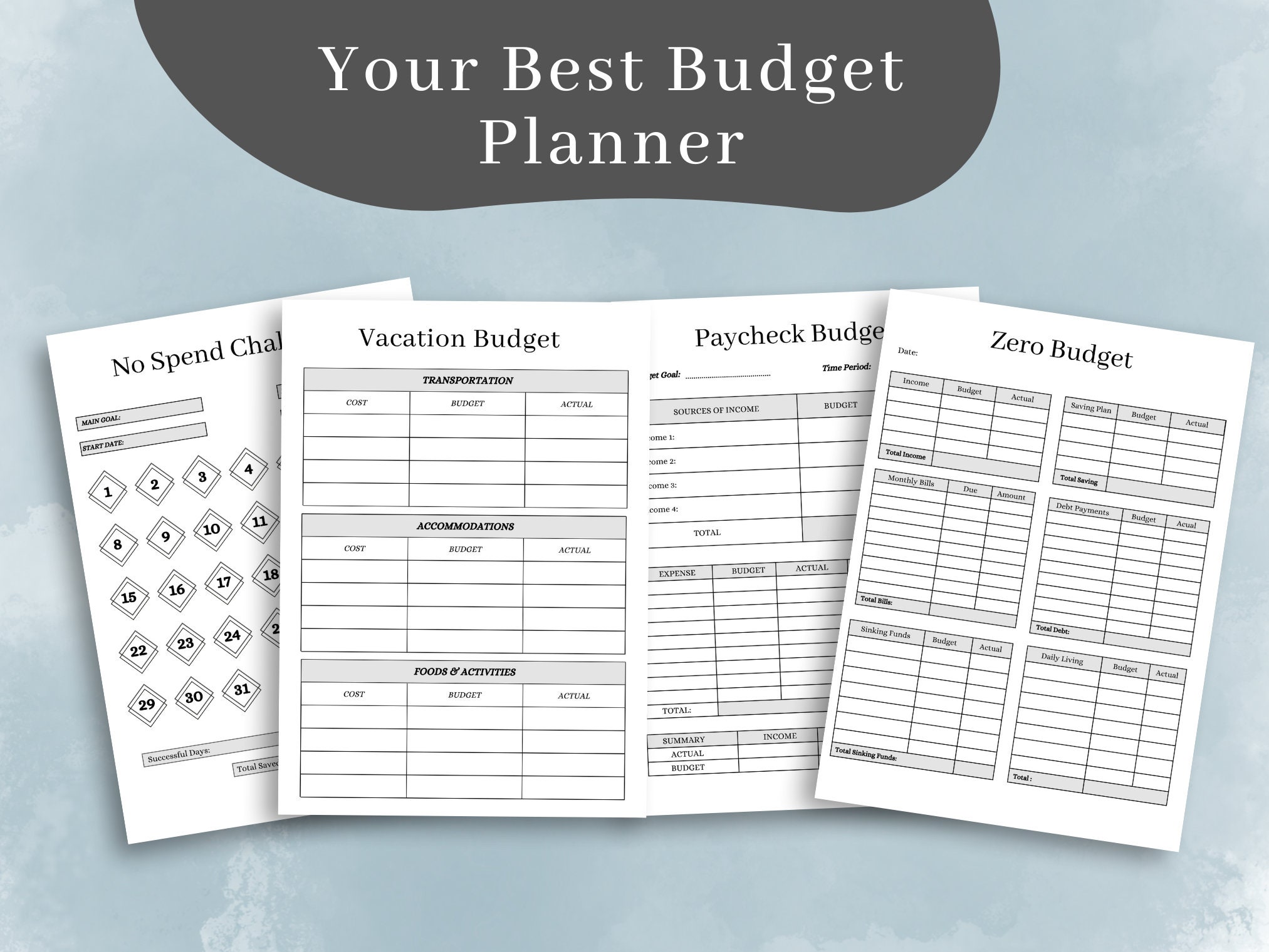Budget Planner Printable Budget Binder Budget Planner - Etsy