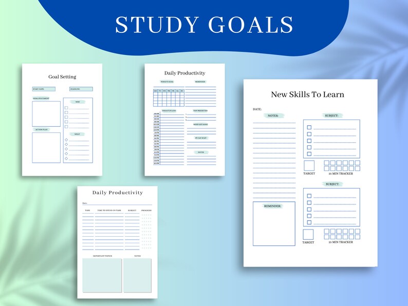 Student Planner Printable Study Planner Printable College - Etsy