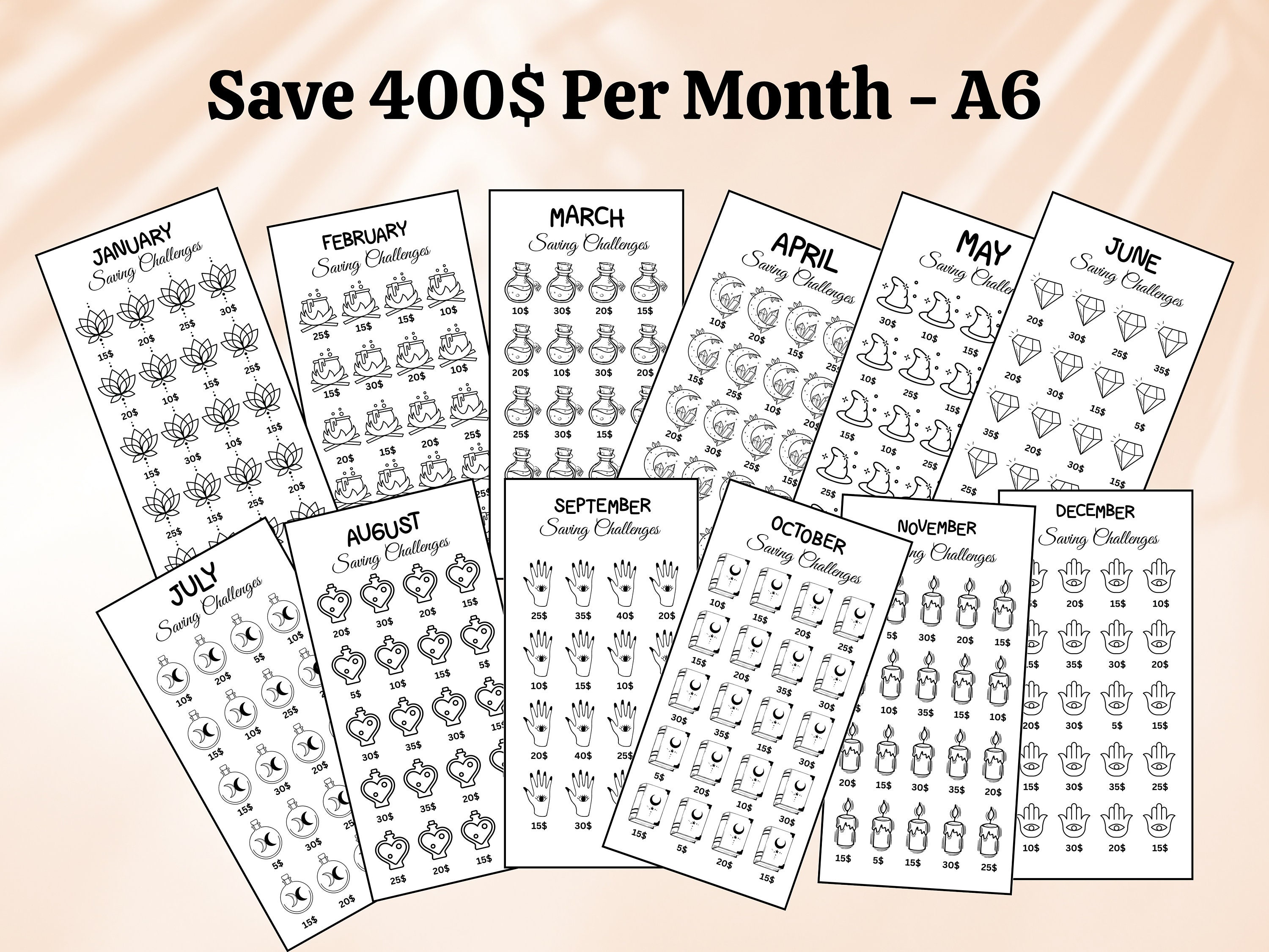 Savings Challenge, Savings Challenge Printable, Saving Challenge ...