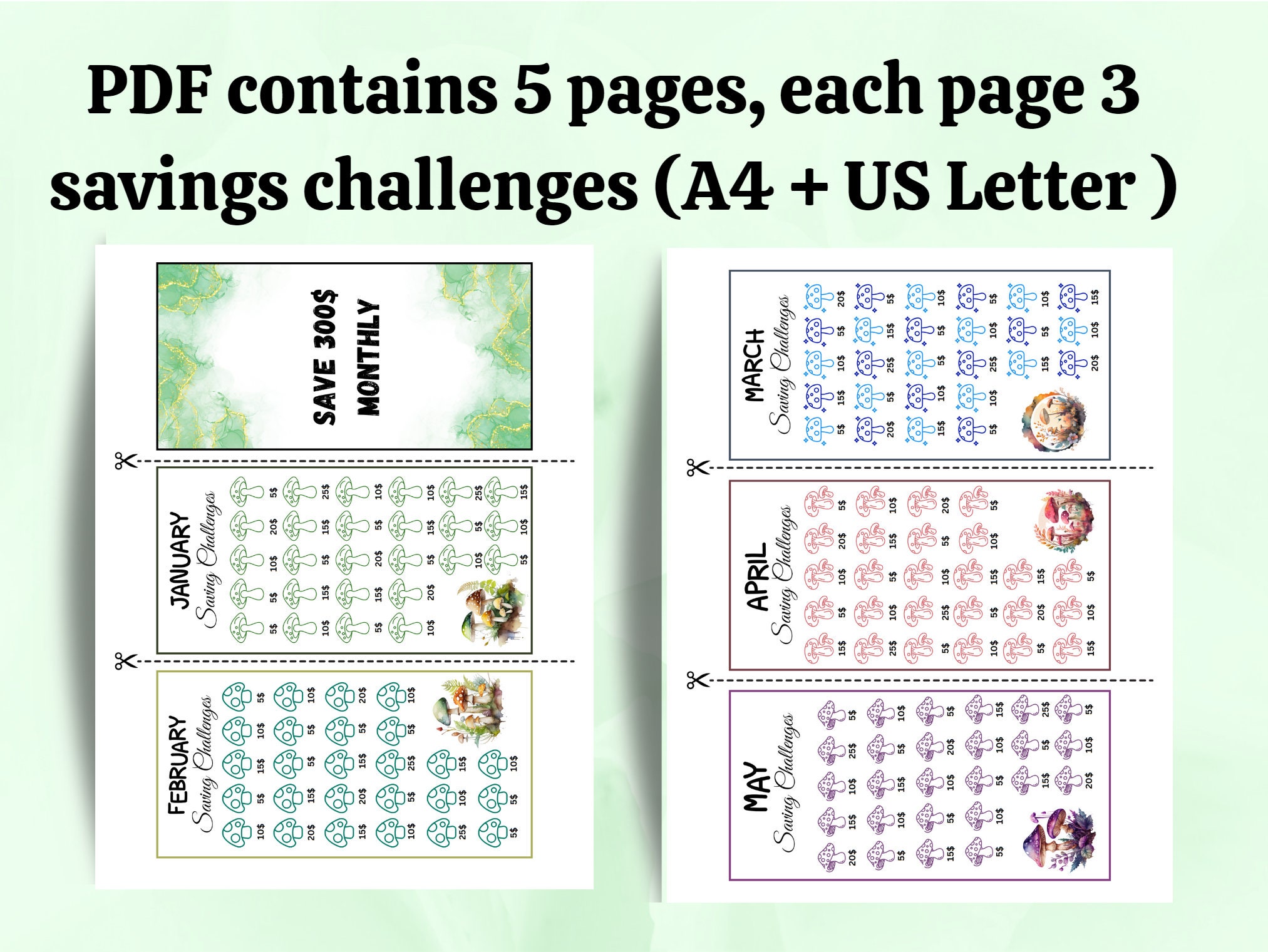 Savings Challenge, Savings Challenge Printable, Saving Challenge ...