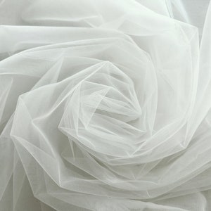 Wide mesh Stretch Fabric,Extra Soft Tulle,Ivory Pleating Tulle,Dress Fabric,Veil Tulle Fabric,Wedding Tulle Fabric,DIY Mesh Tulle Fabric,