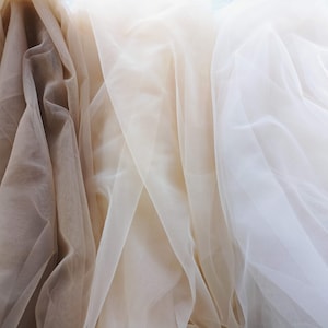 Schleier Tüll Stoff,Brautkleid Tüll Spitze Stoff,Soft Tüll,Mesh Tüll,Champagner/Ivory/Weiß/Schwarz/Marineblau Tüll