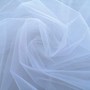 White Tulle Fabric,Wedding Bridal Veil Fabric,Party Prom Evening Dress Mesh Tulle Fabric,59&quot; Wide Soft Tulle,DIY Supplies
