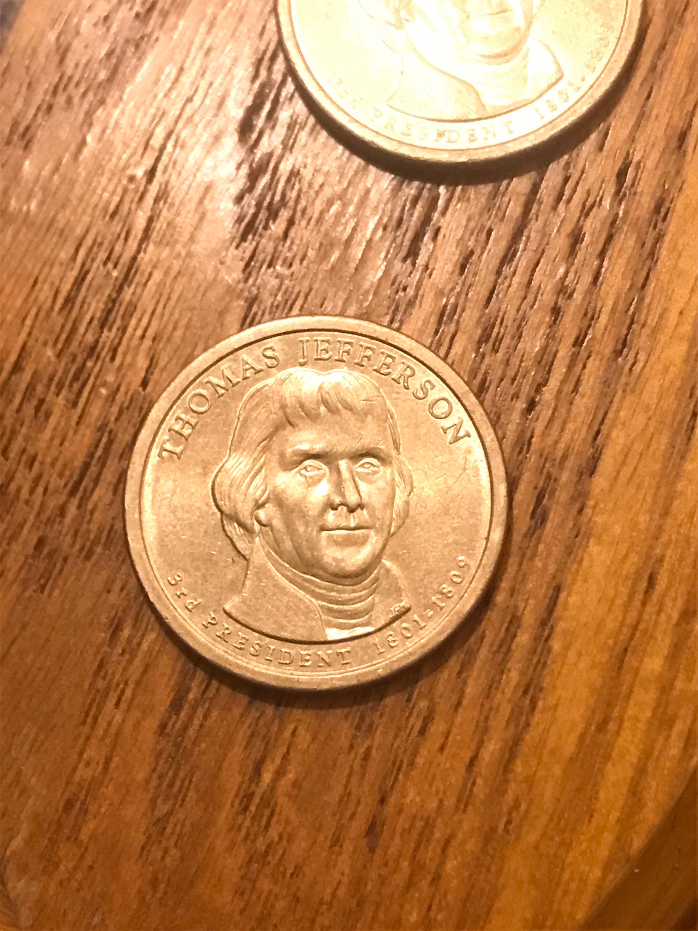 Thomas Jefferson Gold Dollar Coin Etsy