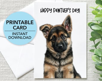 German Shepherd Father's Day Card: Happy Pawther's Day (Printable + Ecard)