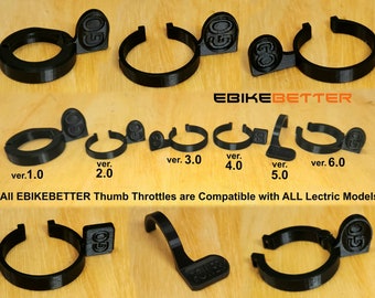 Lectric Ebike Thumb Throttles - BLACK - Compatible with all Lectric Ebike models.