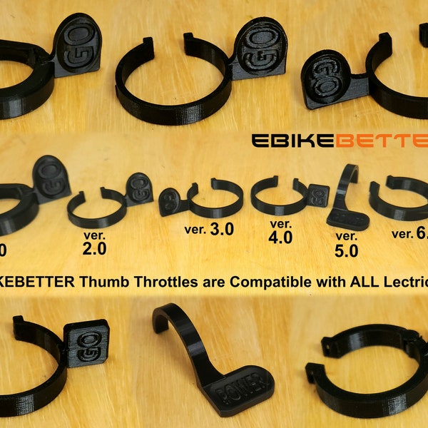 Lectric Ebike Thumb Throttles - BLACK - Compatible with all Lectric Ebike models.