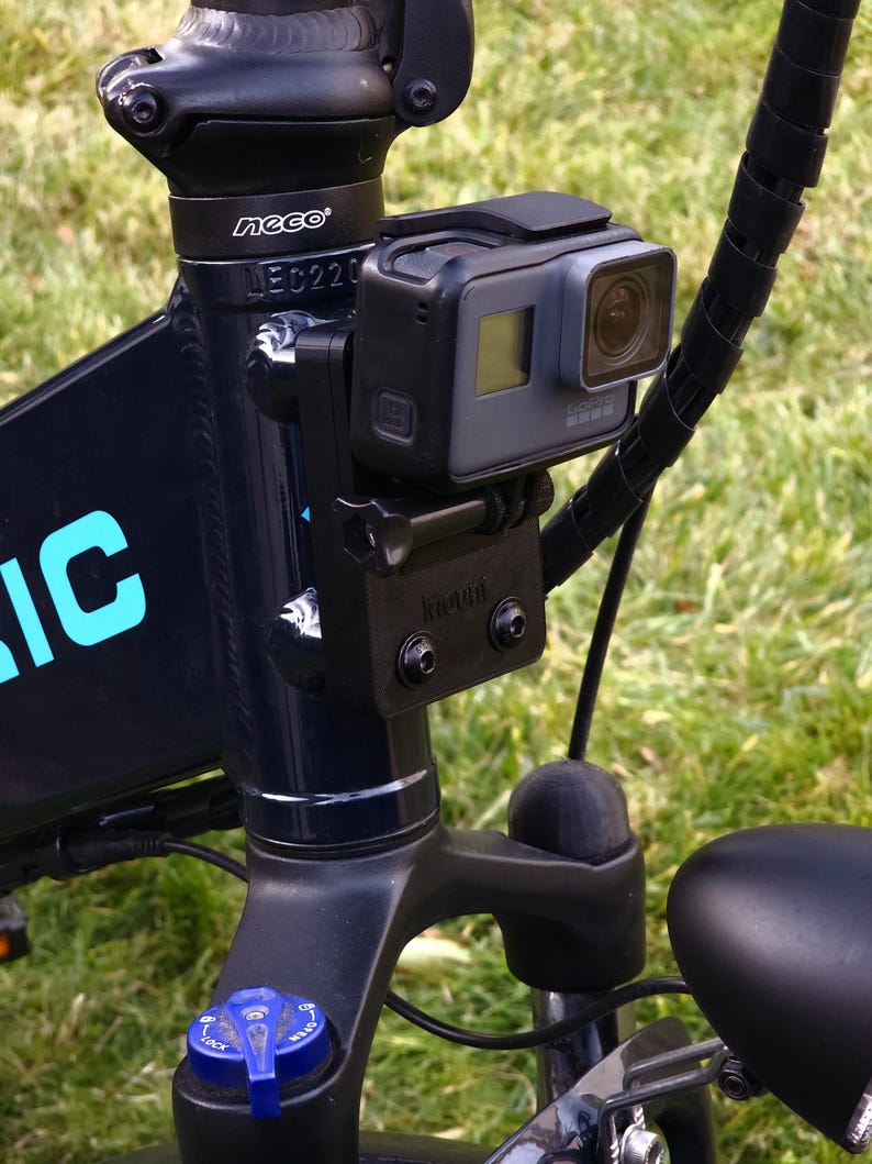 Lectric Ebike GoPro Camera Mount | Hidden AirTag/Tile/Smarttag2 Tracker Black / Tag Holder