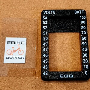 Lectric Ebikes Black Screen Cover with blue Battery to voltage graph on the sides by ebikebetter makes a great accessory to you bicycle