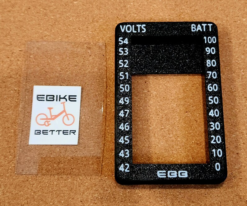 Lectric Ebikes Black Screen Cover with blue Battery to voltage graph on the sides by ebikebetter makes a great accessory to you bicycle
