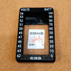 Lectric Ebikes Black Screen Cover with blue Battery to voltage graph on the sides by ebikebetter makes a great accessory to you bicycle