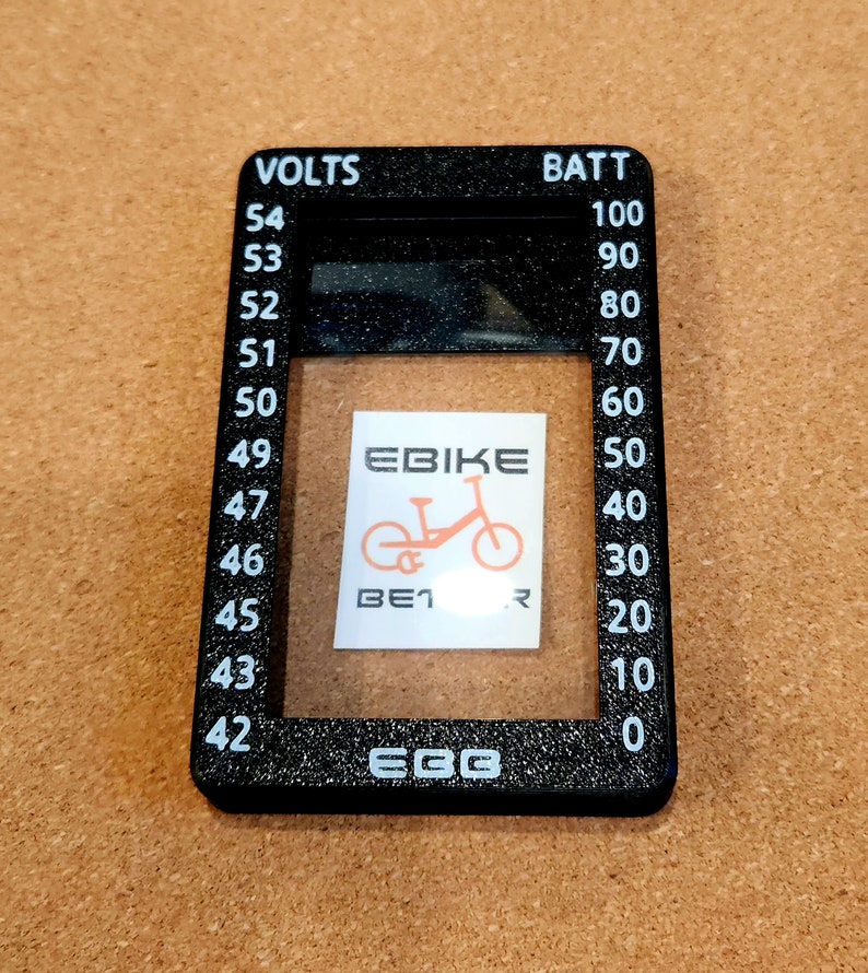 Lectric Ebikes Black Screen Cover with blue Battery to voltage graph on the sides by ebikebetter makes a great accessory to you bicycle