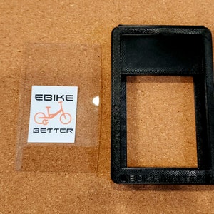 Lectric Ebikes Black Screen Cover with blue Battery to voltage graph on the sides by ebikebetter makes a great accessory to you bicycle
