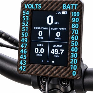 Lectric eBikes XP 4.0 / Trike2 / XPress2 / XPress Lite - Carbon Fiber Style Display Screen Protector Weather Resistant Easy Install Cover Lt Blue  / Carbon