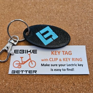 Lectric Key Tag - Teal on Black - Compatible with all Lectric Ebike models image 1