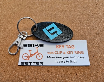 Lectric Key Tag - Teal on Black - Compatible with all Lectric Ebike models