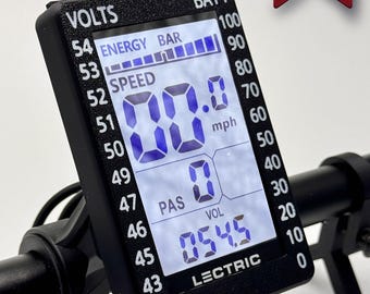Lectric Ebike Display Cover: Voltage Chart, Clear Shield fits M5n Monochrome Screens