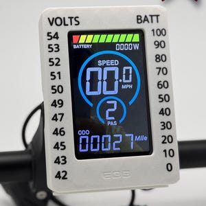 Lectric Ebikes Display Cover - Clear Shield w/ Batt & Volts Chart -  For Models w/ Color M7c Screen  (style: Black on White)