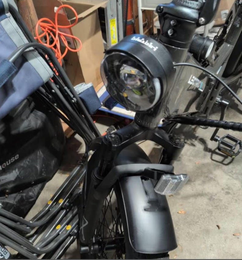Lectric eBike Elite Headlight Relocation Bracket with Hidden AirTag Mount | XP4 image 2