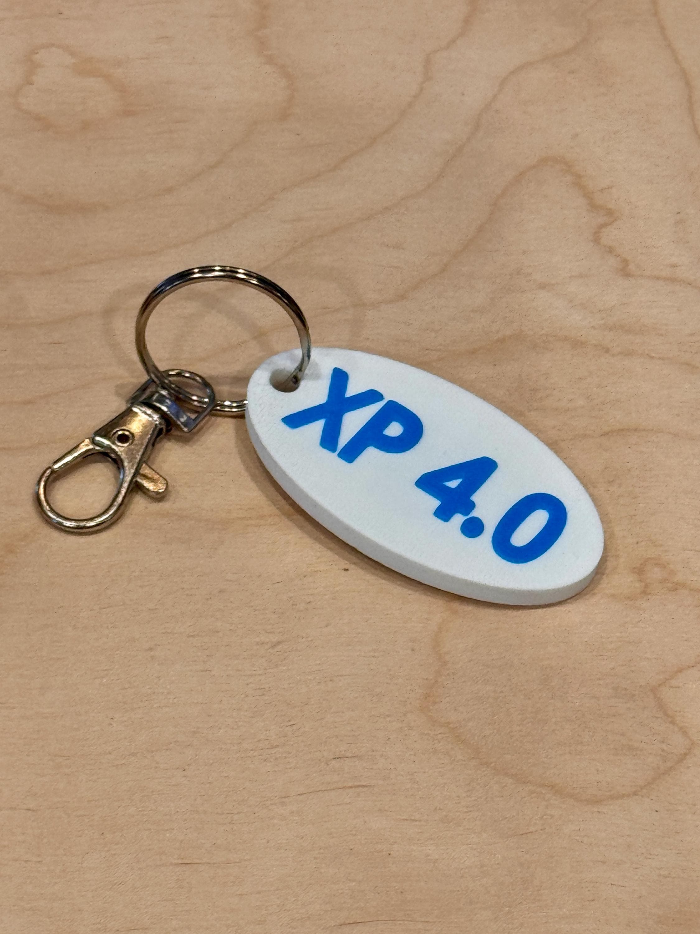 Lectric Key Chain – Blue on White – XP4