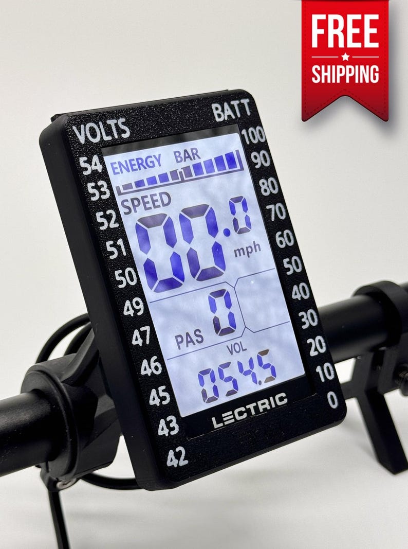M5N Battery Voltage Chart Display Cover – White on Black