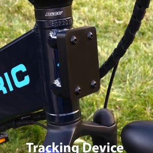 Lectric Ebikes Stem Mounted Apple Air Tag / Tile Sticker / Galaxy SmartTag2 Tracker Holder - Plain Front