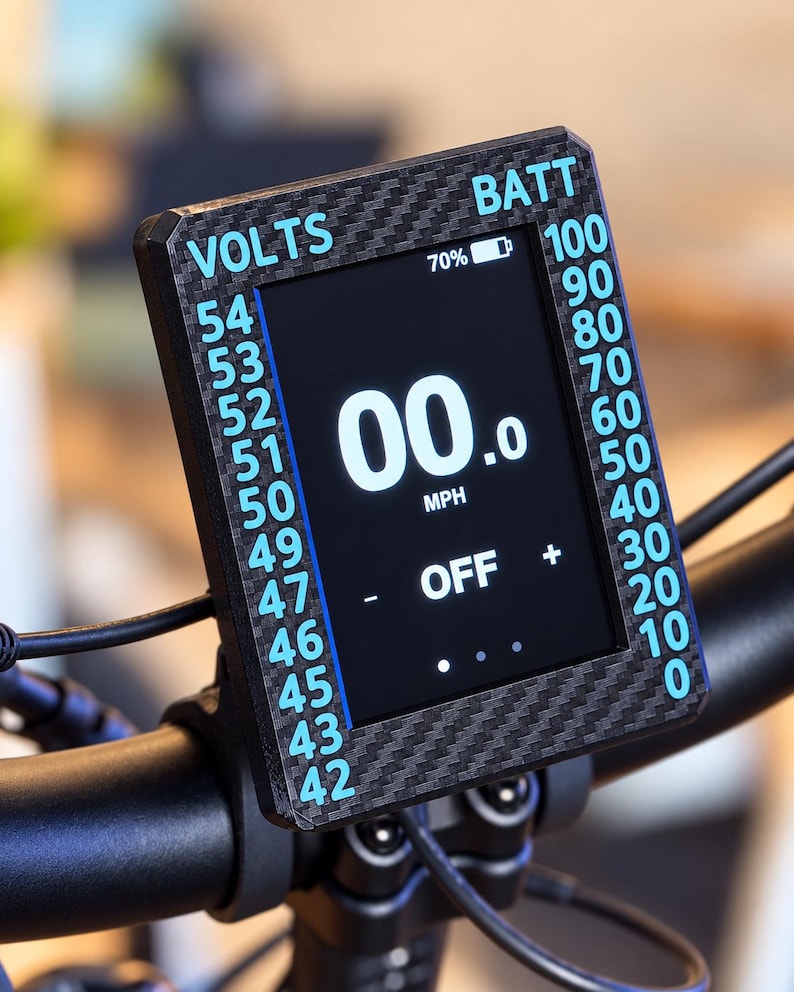 Lectric eBikes XP 4.0 / Trike2 / XPress2 / XPress Lite - Carbon Fiber Style Display Screen Protector Weather Resistant Easy Install Cover image 5