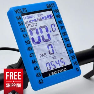 Lectric Ebike Display Cover: Voltage Chart, Clear Shield - M5 Monochrome Display