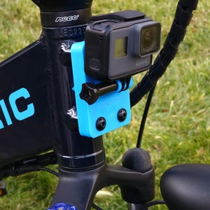 Lectric Ebike GoPro Camera Mount | Hidden AirTag/Tile/Smarttag2 Tracker Blue / Tag Holder