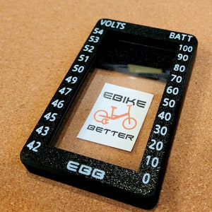 Lectric Ebikes Black Screen Cover with blue Battery to voltage graph on the sides by ebikebetter makes a great accessory to you bicycle