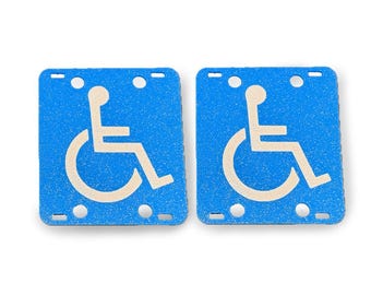 Lectric Ebikes Handicap Disability Bicycle License Plate -  - Fits All Lectric Ebikes models (2 Pack)