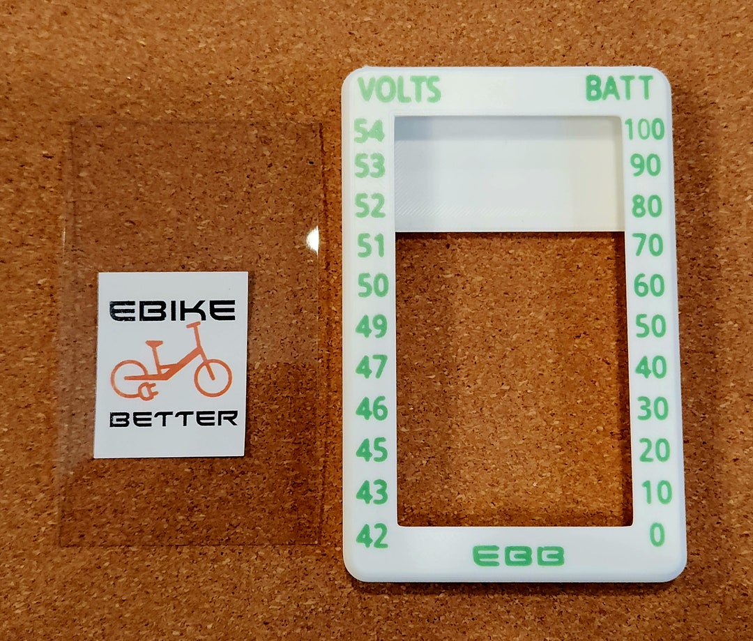 Lectric Ebike Display Cover Clear Shield and Battery/voltage Chart Fit