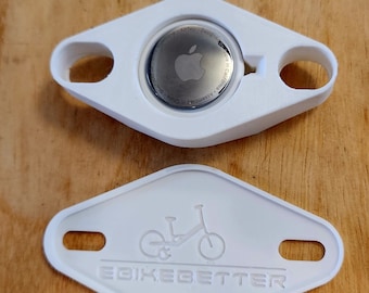 Lectric Ebikes XPeak Step Through/ XPedition Apple Air Tag/Tile Sticker Holder compatible with Lectric (White)