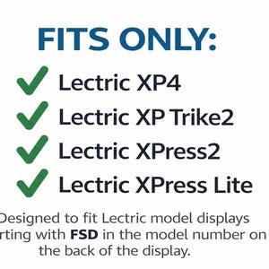 Lectric eBikes XP 4.0 / Trike2 / XPress2 / XPress Lite - Carbon Fiber Style Display Screen Protector Weather Resistant Easy Install Cover image 14