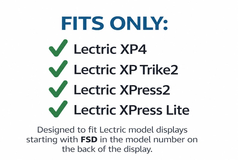 Lectric eBikes XP 4.0 / Trike2 / XPress2 / XPress Lite - Carbon Fiber Style Display Screen Protector Weather Resistant Easy Install Cover image 14