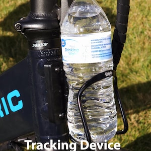 Lectric Ebikes Stem Mounted Water Bottle adapter w/ Apple Air Tag / Tile Sticker / Galaxy SmartTag2 Tracker Holder - colors