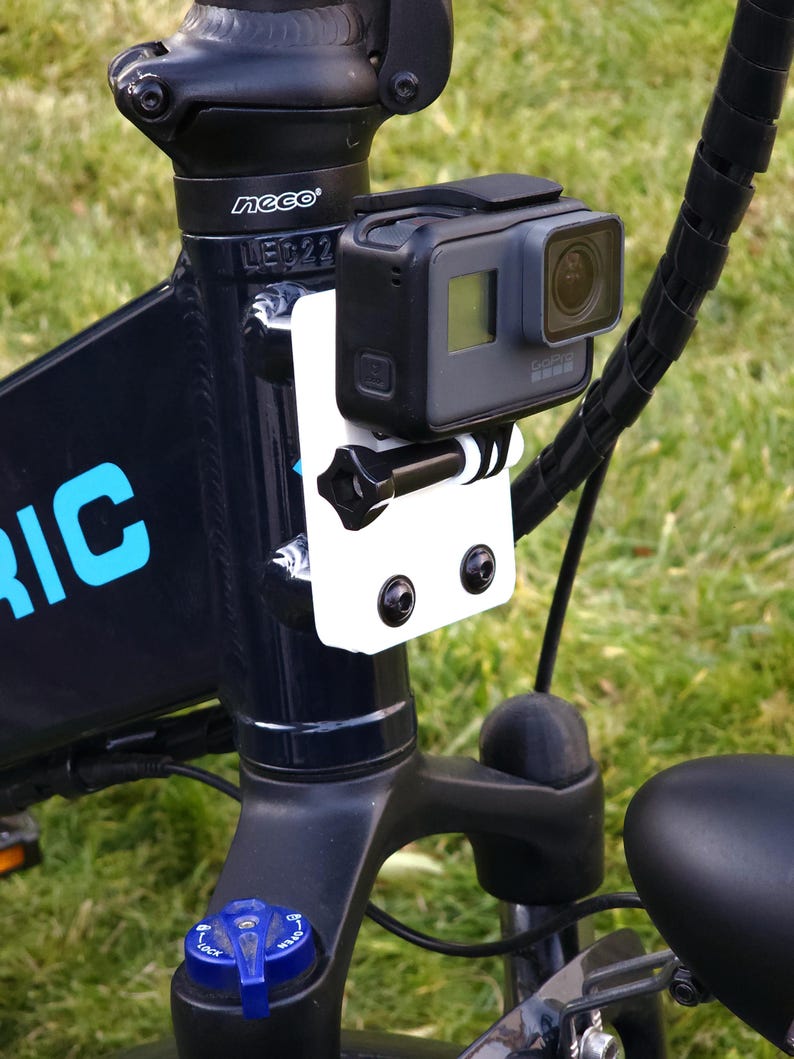 Lectric Ebike GoPro Camera Mount | Hidden AirTag/Tile/Smarttag2 Tracker White / Tag Holder