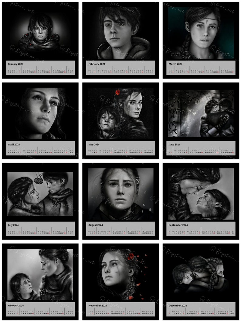 Calendrier 2024 A Plague Tale Etsy