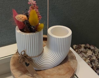 Raysin U-Form Vase im nordischen Design/Trockenblumenvase