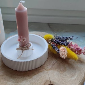 Small fluted candle plate made of Raysin image 5