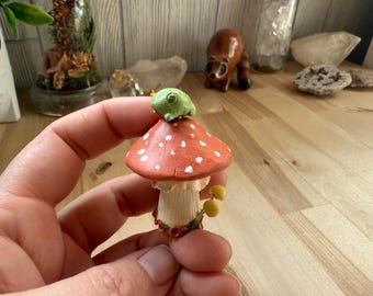 Whimsical Mushroom Frog Fidget