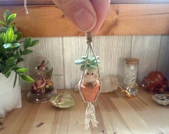 Smol Macrame Hanging Plant Buddy